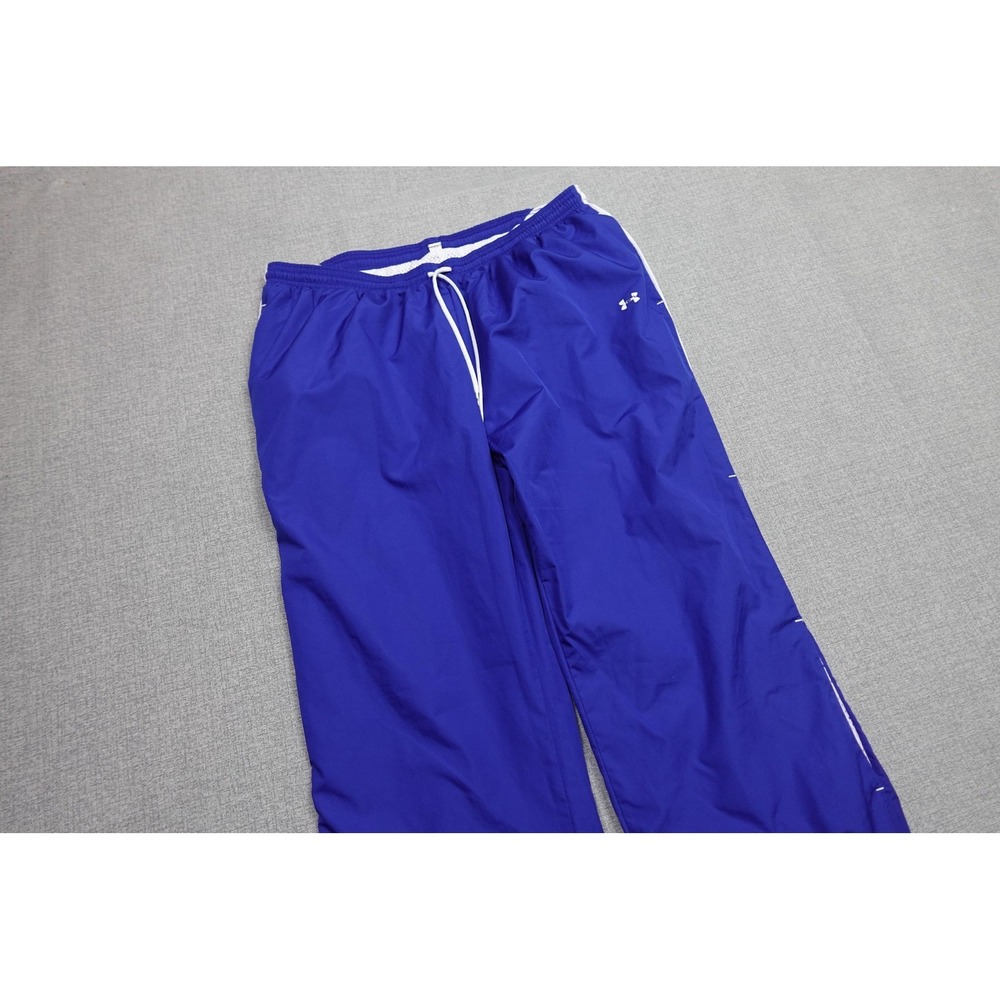 Under Armour Track Pants Mens XL Blue Lined Elastic Waist Pockets Athletic
